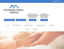 Tablet Screenshot of mccortneyhospice.com